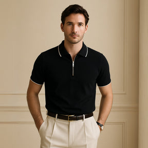 Camisa Polo com Zíper Old Money Manttan