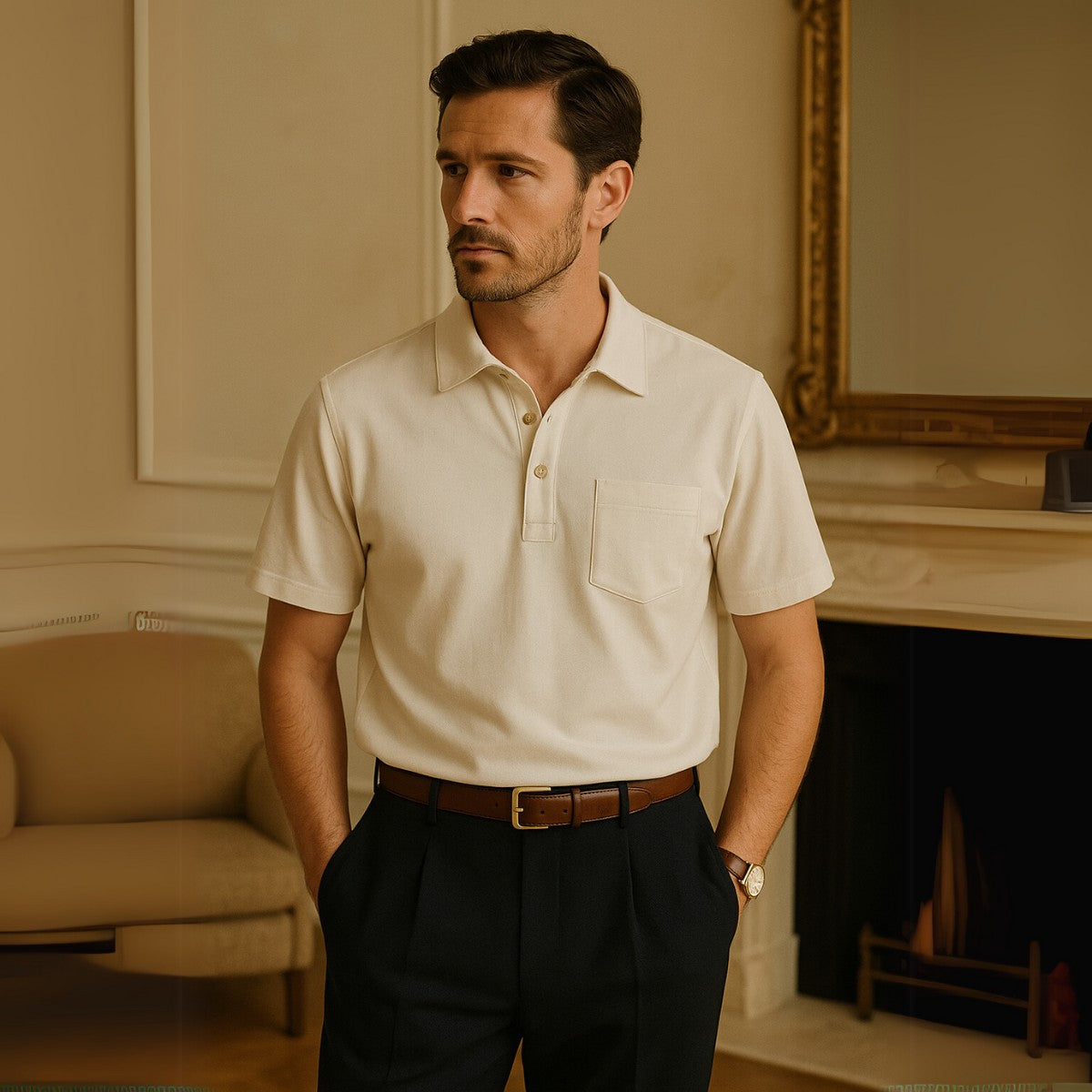 Camisa Polo de Linho Casablanca