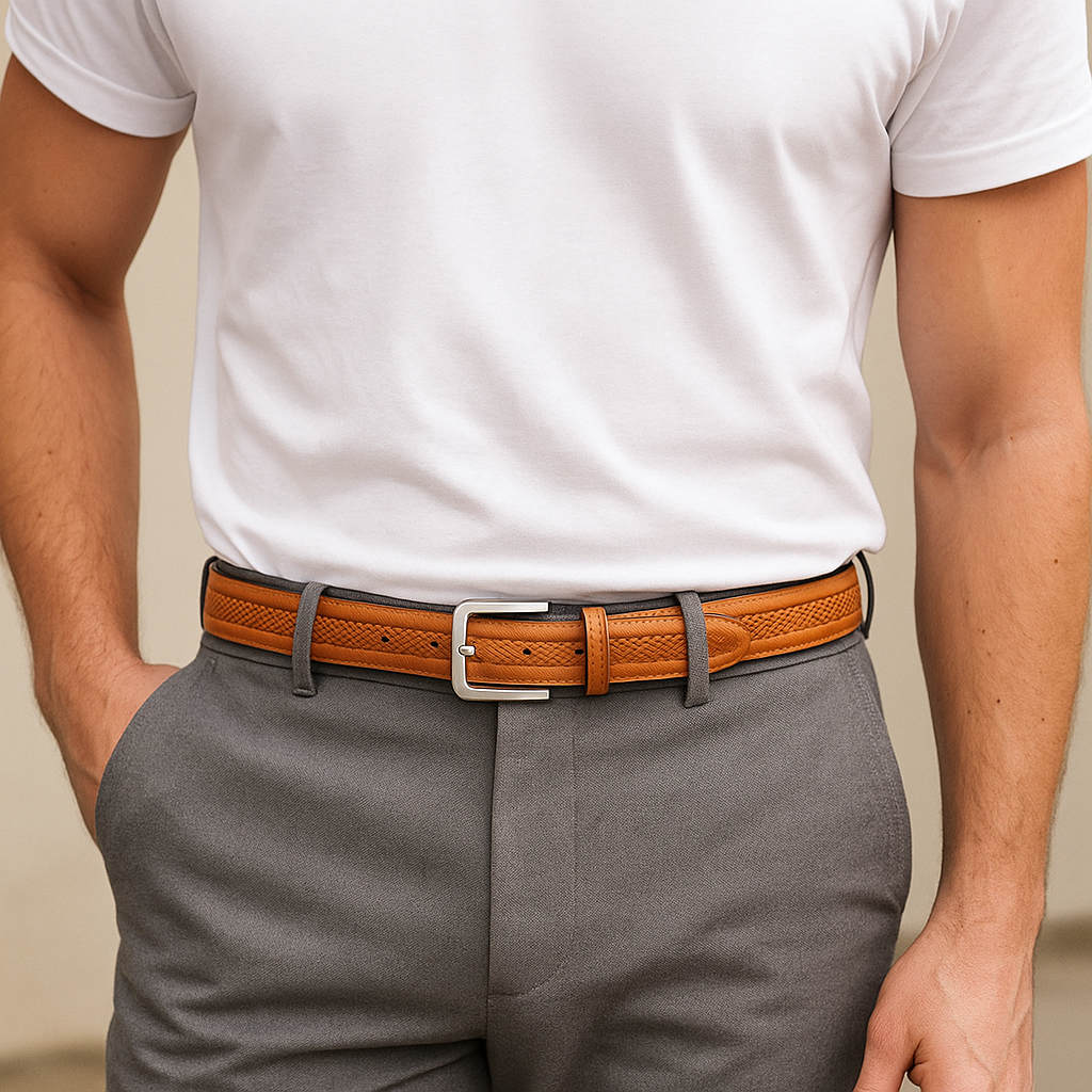 Cinto de Couro Masculino Monarch Civano