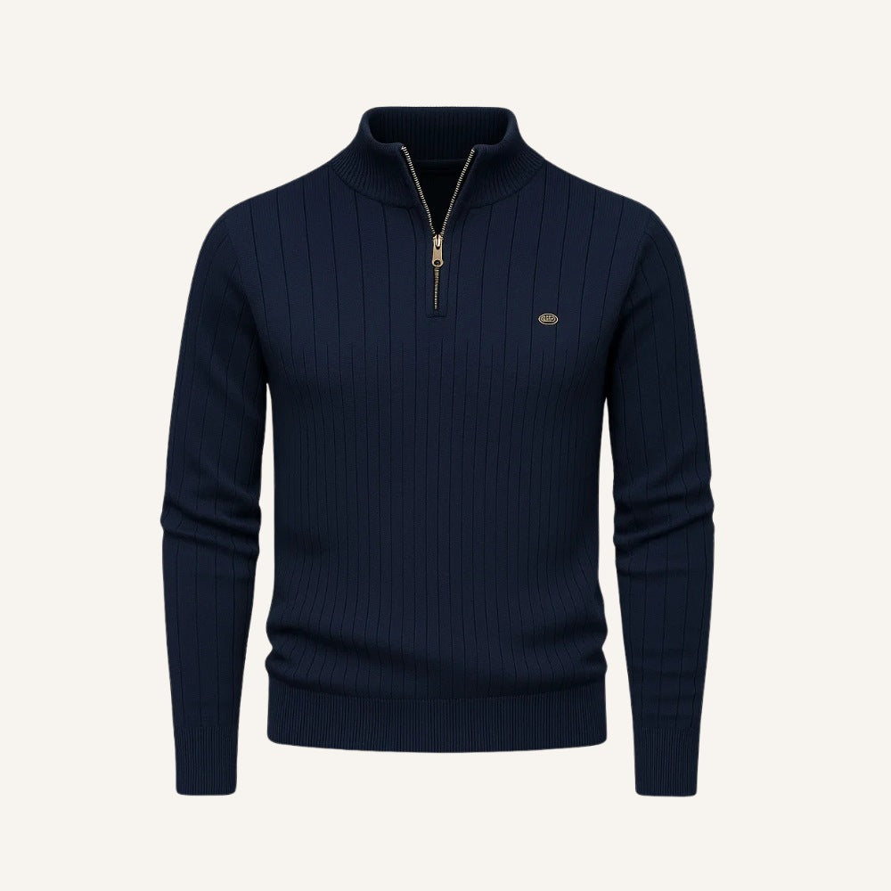 Suéter Masculino Gola Alta com Zíper Verri