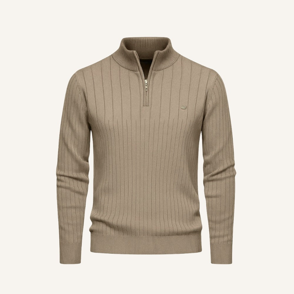 Suéter Masculino Gola Alta com Zíper Verri