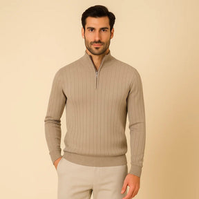 Suéter Masculino Gola Alta com Zíper Verri