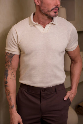 Kit com 5 Camisetas Texturizadas Polo em Tricot - Não amassa, não desbota e 0 transparência