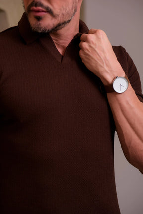 Kit com 5 Camisetas Texturizadas Polo em Tricot - Não amassa, não desbota e 0 transparência
