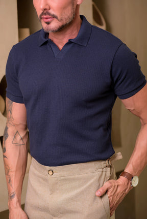 Kit com 5 Camisetas Texturizadas Polo em Tricot - Não amassa, não desbota e 0 transparência