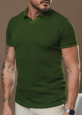 Kit com 5 Camisetas Texturizadas Polo em Tricot - Não amassa, não desbota e 0 transparência